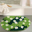 Alfombra baño microfibra hierba 16x24pulg antideslizante boho