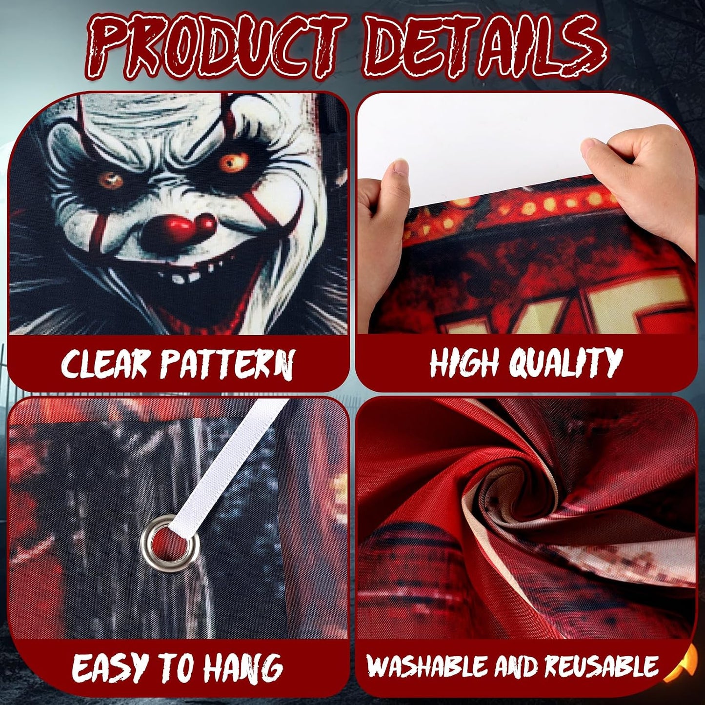 3 Pzas Cubiertas Puerta Ventana Halloween Fantasma Calavera