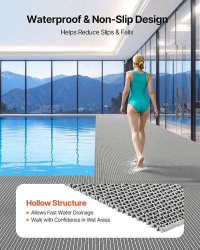 Tapete drenaje PVC 3x10ft antideslizante