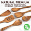 Set 6 Cucharas Madera Teca Mango Largo