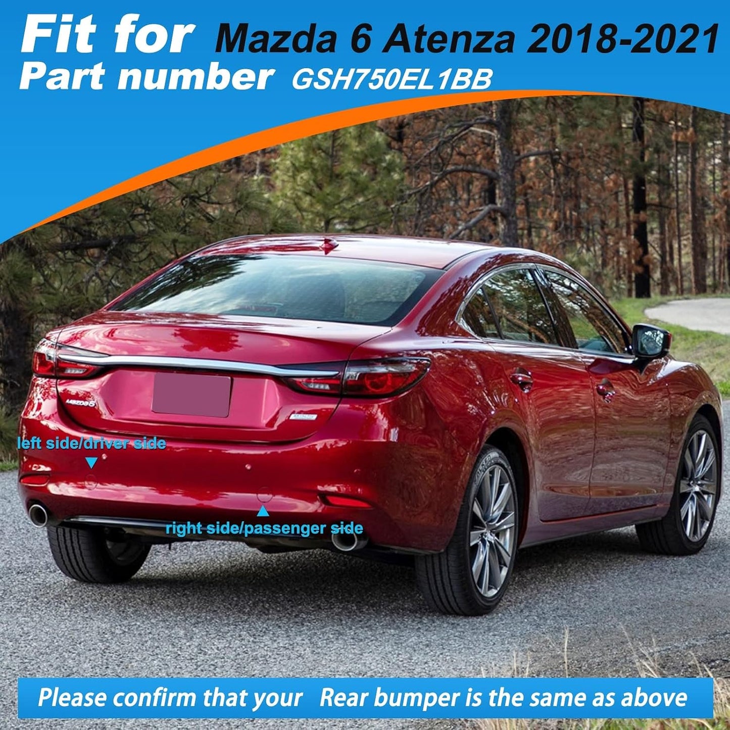 Parachoques trasero con gancho remolque Mazda 6 Atenza
