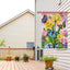 Bandera jardín 28x40pulg doble cara arpillera flores