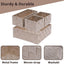 Cestas apilables tejidas con marco metal set 4 beige