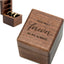 Estuche anillos madera nogal marrón 3 ranuras