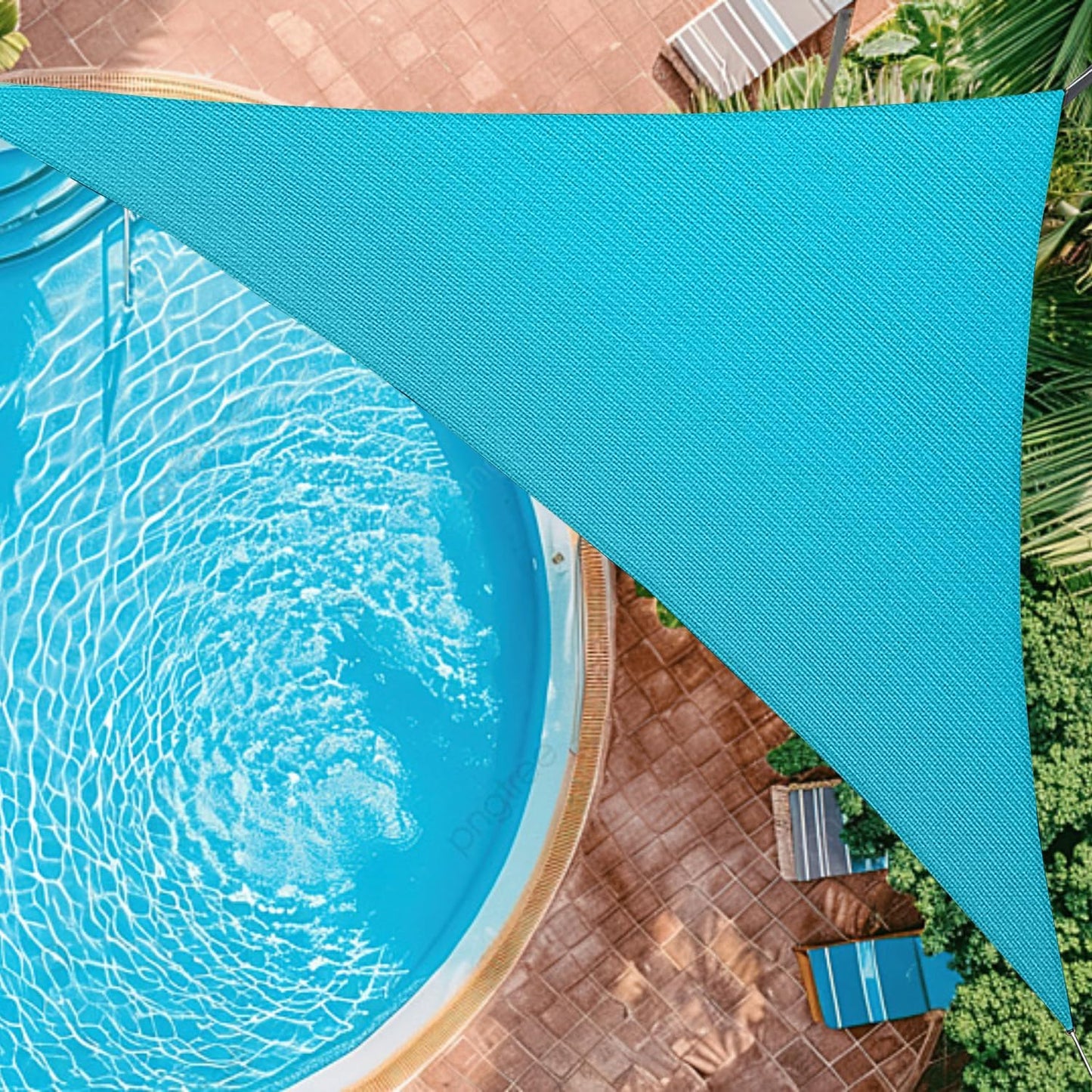 Vela sombra solar 12x12x12' turquesa uso pesado patio