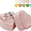 Caja terciopelo anillos boda regalo rosa polvoriento