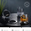 Set 6 posavasos acrílicos negros 4pulg para mesa