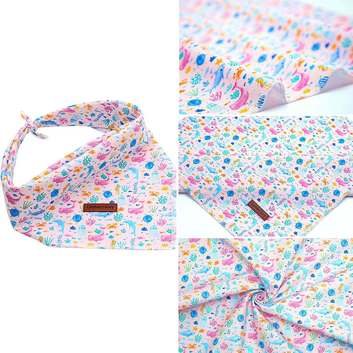 Bandana perro estampado marino ajustable medianos grandes