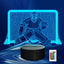 Luz nocturna hockey hielo LED 3D con control remoto para niños