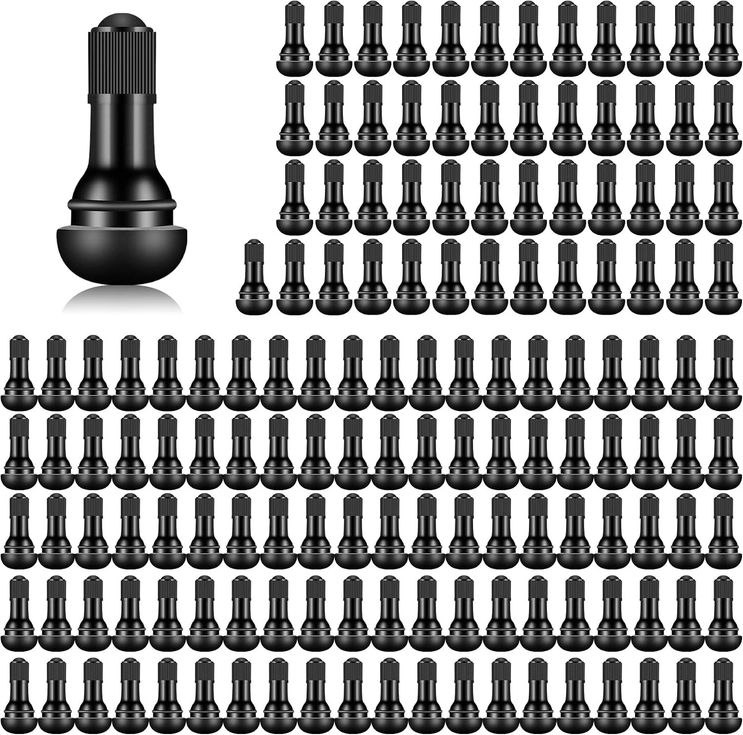 Vástagos válvula neumático goma negra para llanta 0.453"