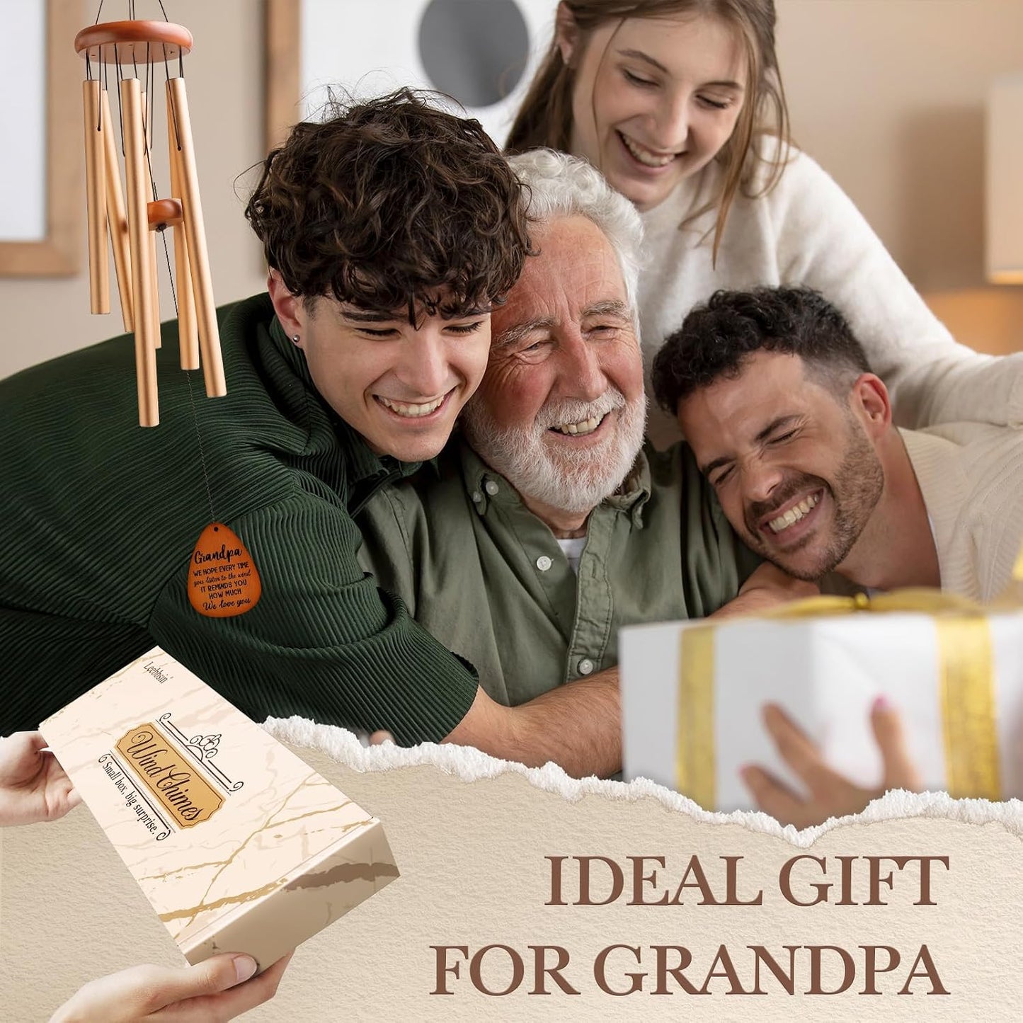 Regalo para abuelo campanillas viento dia padre