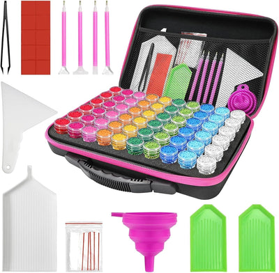 Estuche organizador 60 botellas pintura diamante