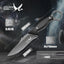Cuchillo acero carbono 4.7pulg funda cuero ergonómico