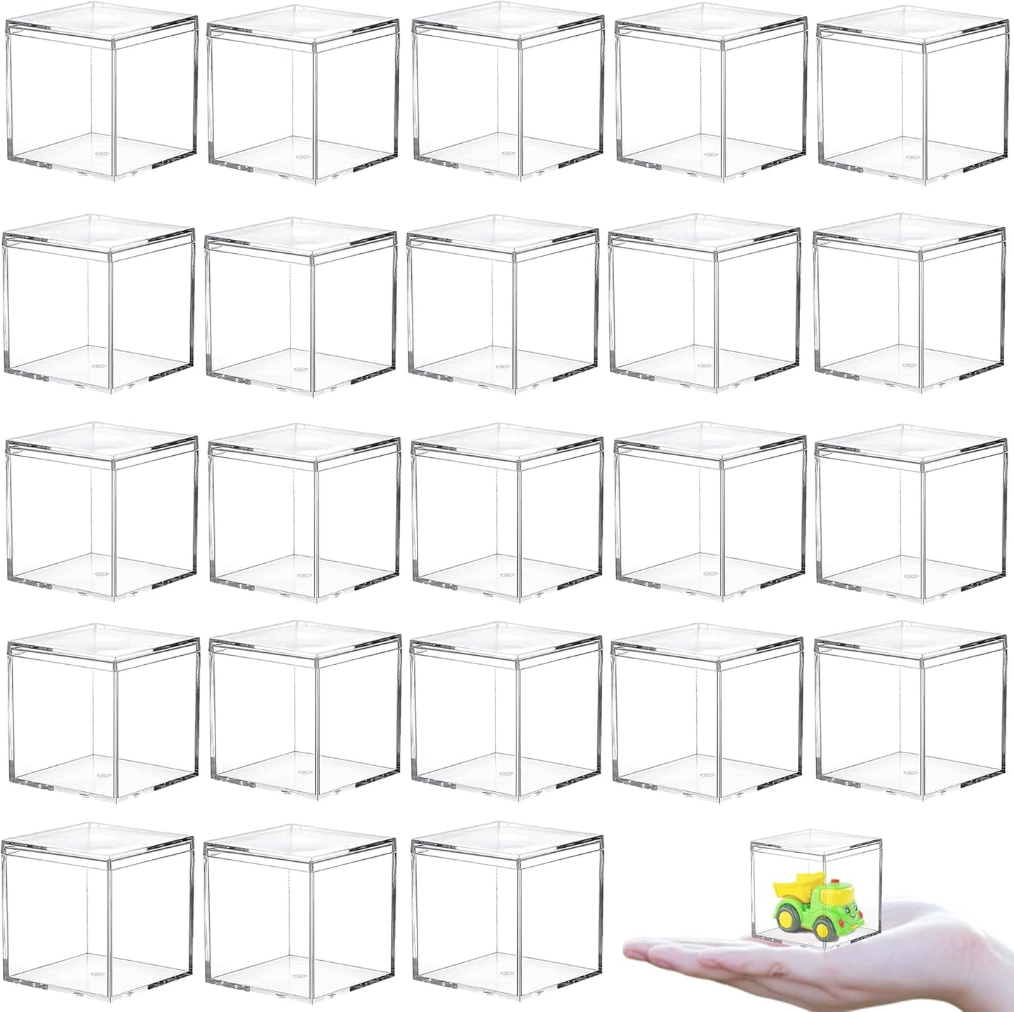 Caja acrílico transparente para joyas y decoración de fiesta