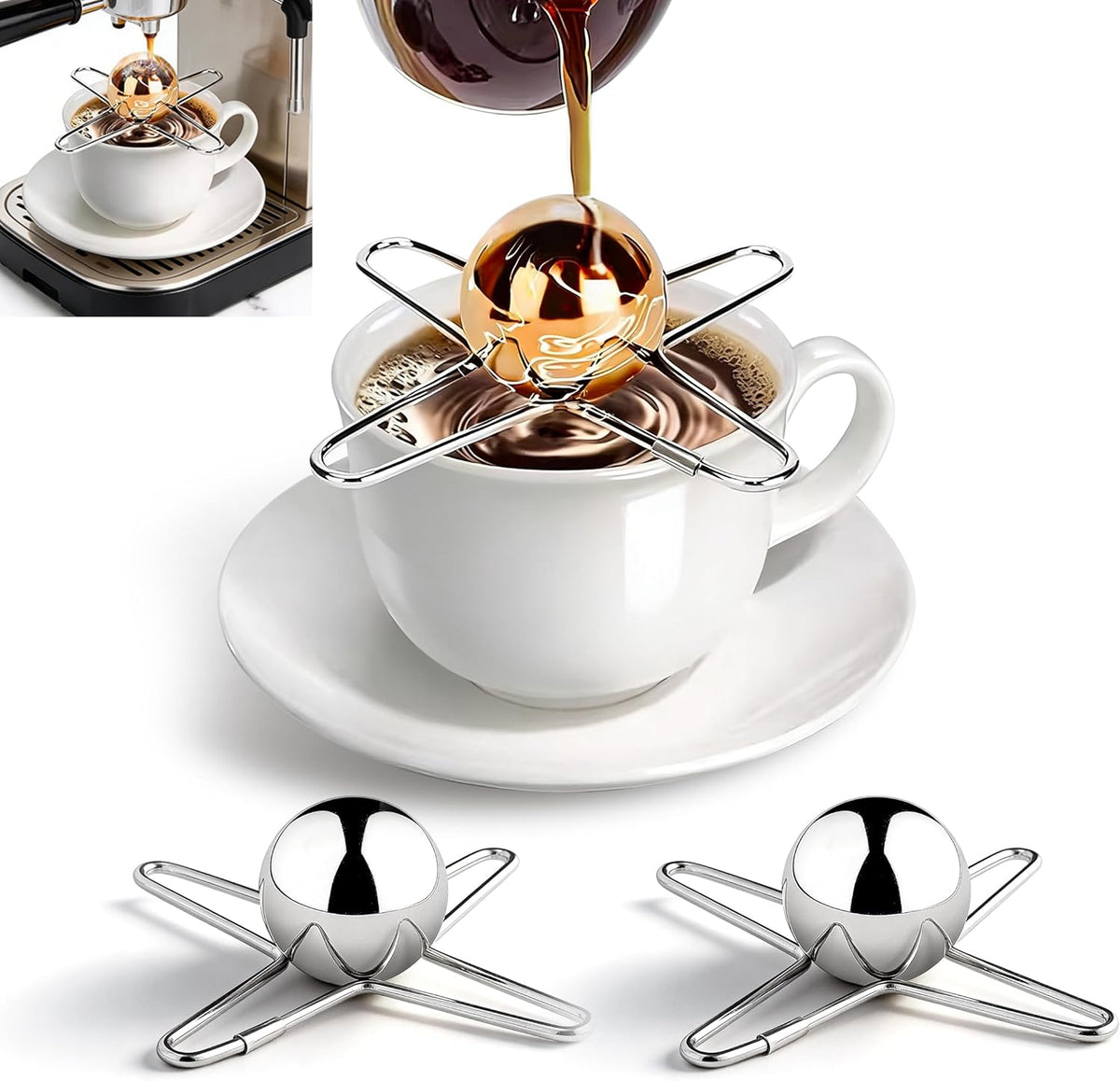 Paquete de 2 bolas de enfriamiento para espresso