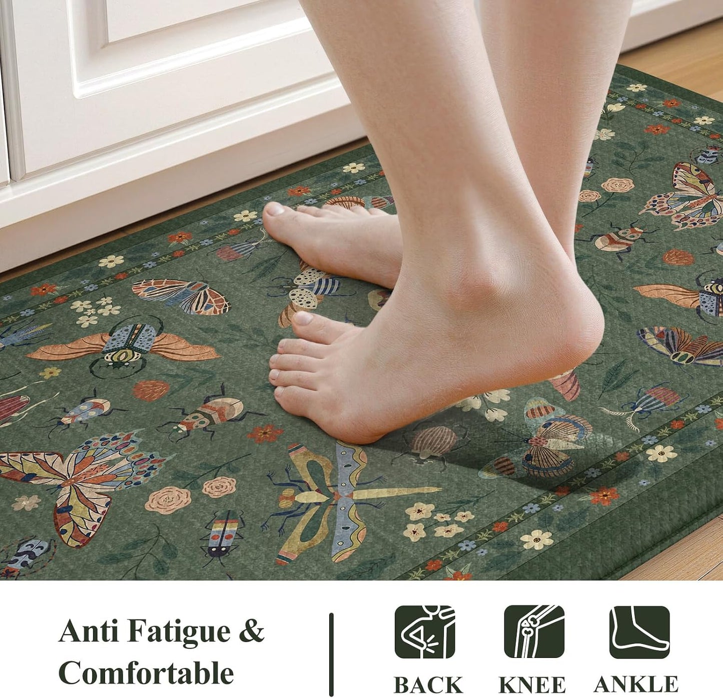 Alfombrilla antifatiga cocina 20x31pulg espuma viscoelástica verde