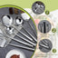 Set 6 utensilios cocina acero inox espátula cuchara
