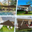 Toldo Triangular 16x16x23pies Cubierta UV Terraza Marrón