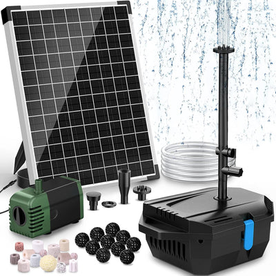 Filtro solar estanque con bomba y medios biológicos