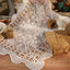 Mantel algodón ganchillo encaje 15x19pulg blanco