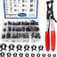 Kit 132 abrazaderas manguera resorte 0.23-0.98pulg