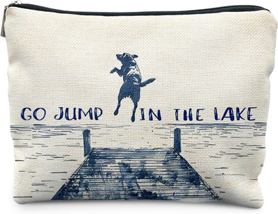 Bolsa maquillaje con cremallera regalo para amantes del lago