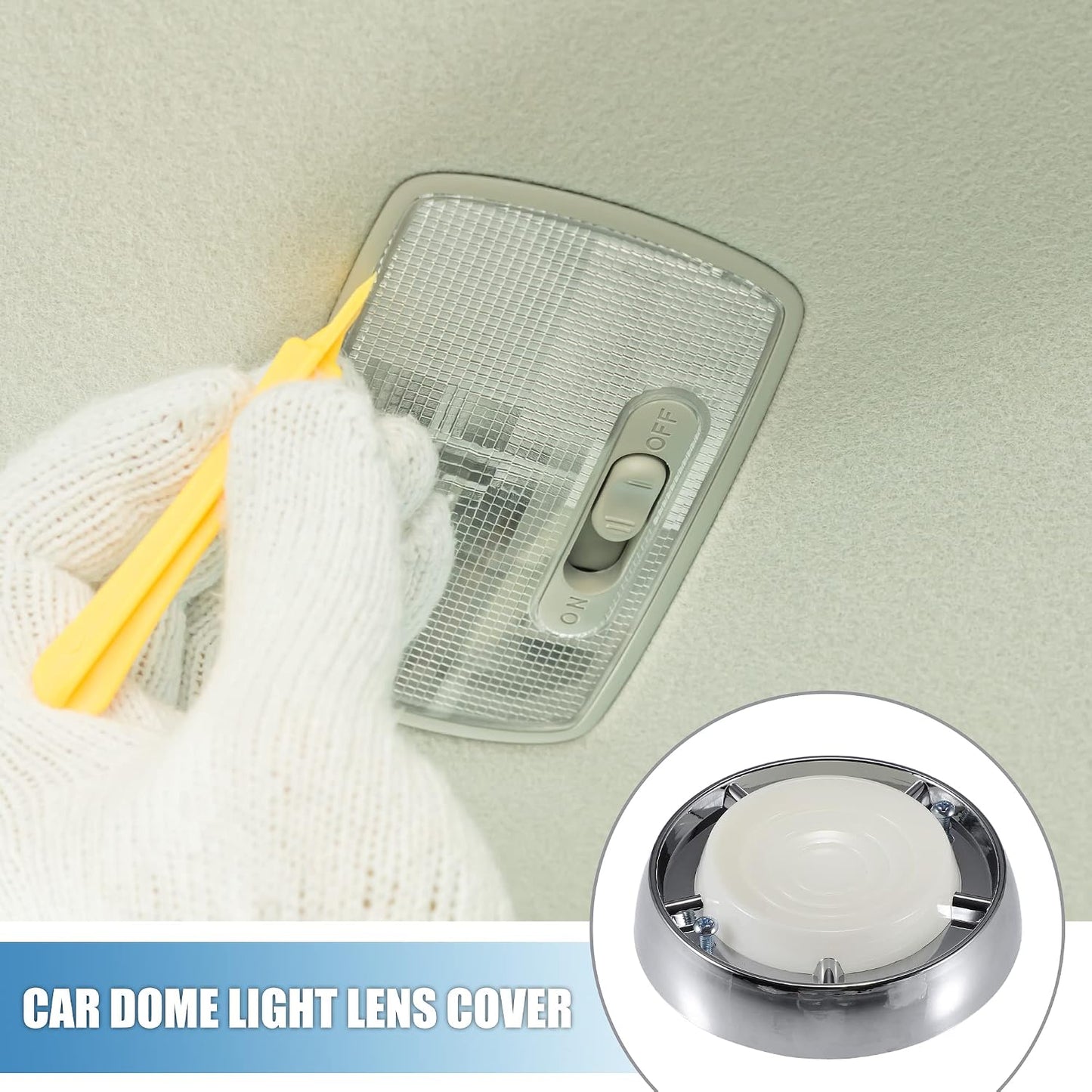 Cubierta lente luz interior Ford Mustang 67-70 tono plateado