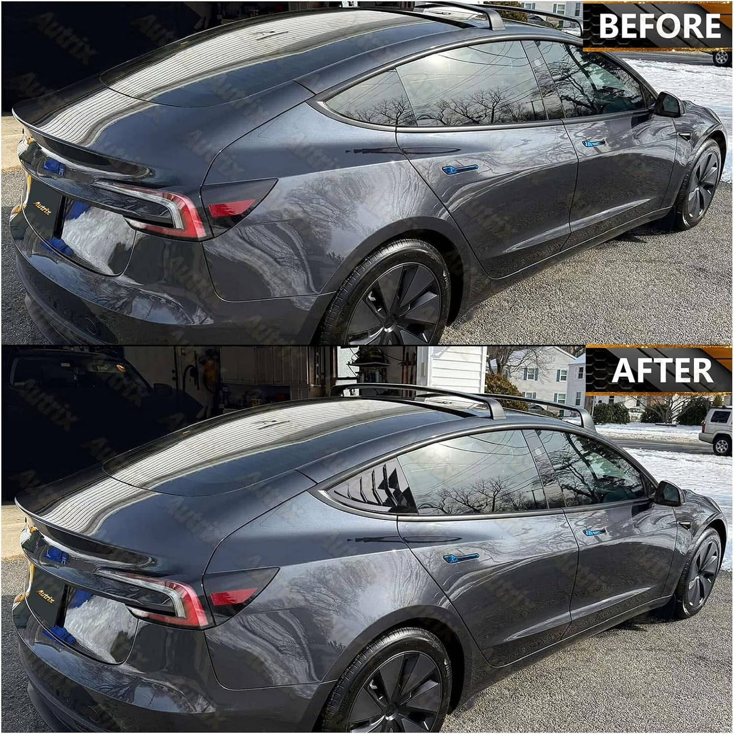 Rejillas laterales Tesla Model 3 2017-25 color negro