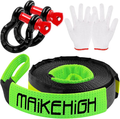 Correa remolque 2x16pies 22000lb grilletes D 2pzas guantes