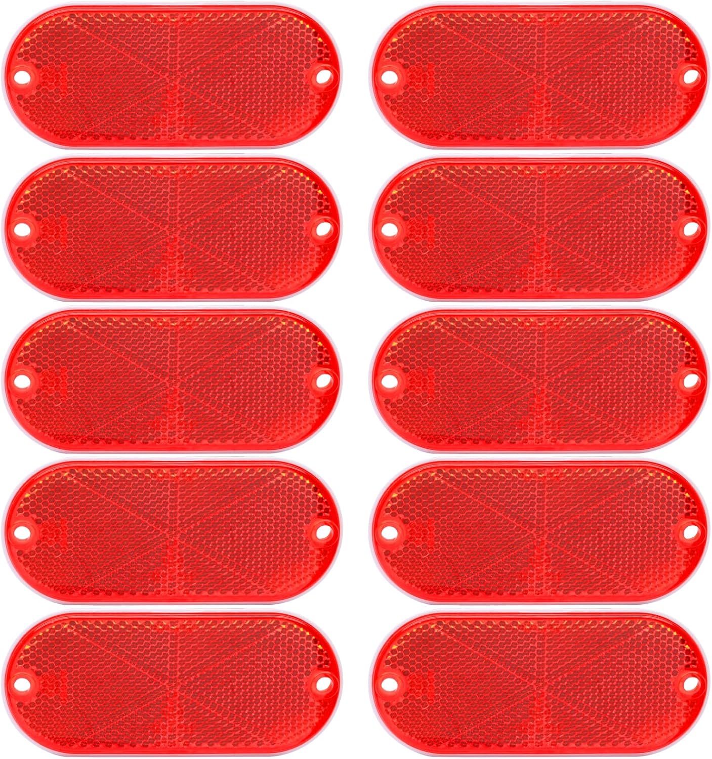 10 Pack Reflectores Rojos Autoadhesivos para Remolques