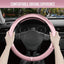 Funda volante cuero rosa ajuste universal 14.5-15.5"