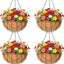 4 Cestas colgantes metal 14" para plantas