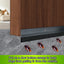 Soporte puerta forma H aluminio cepillo negro 3.2pulg