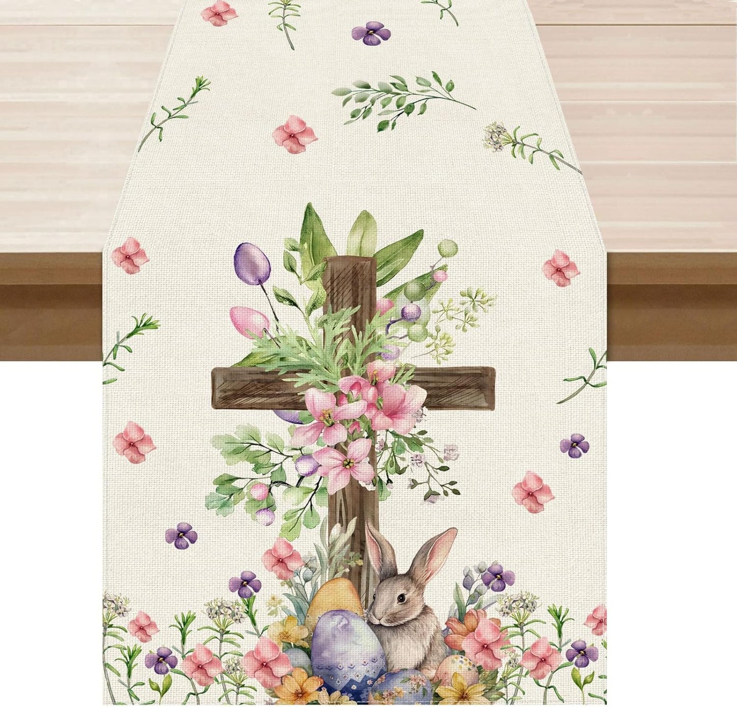 Cruz de Pascua acuarela 13x72pulg decoración fiestas