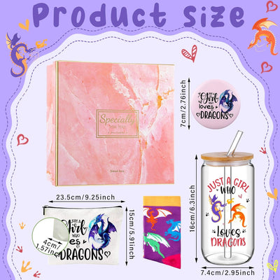 5 Pzas Vaso Vidrio 16oz con Tapa Pajita Espejo Bolsa Maquillaje