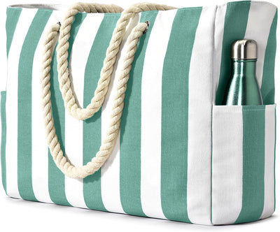 Bolsa natación mujer impermeable a rayas con cremallera