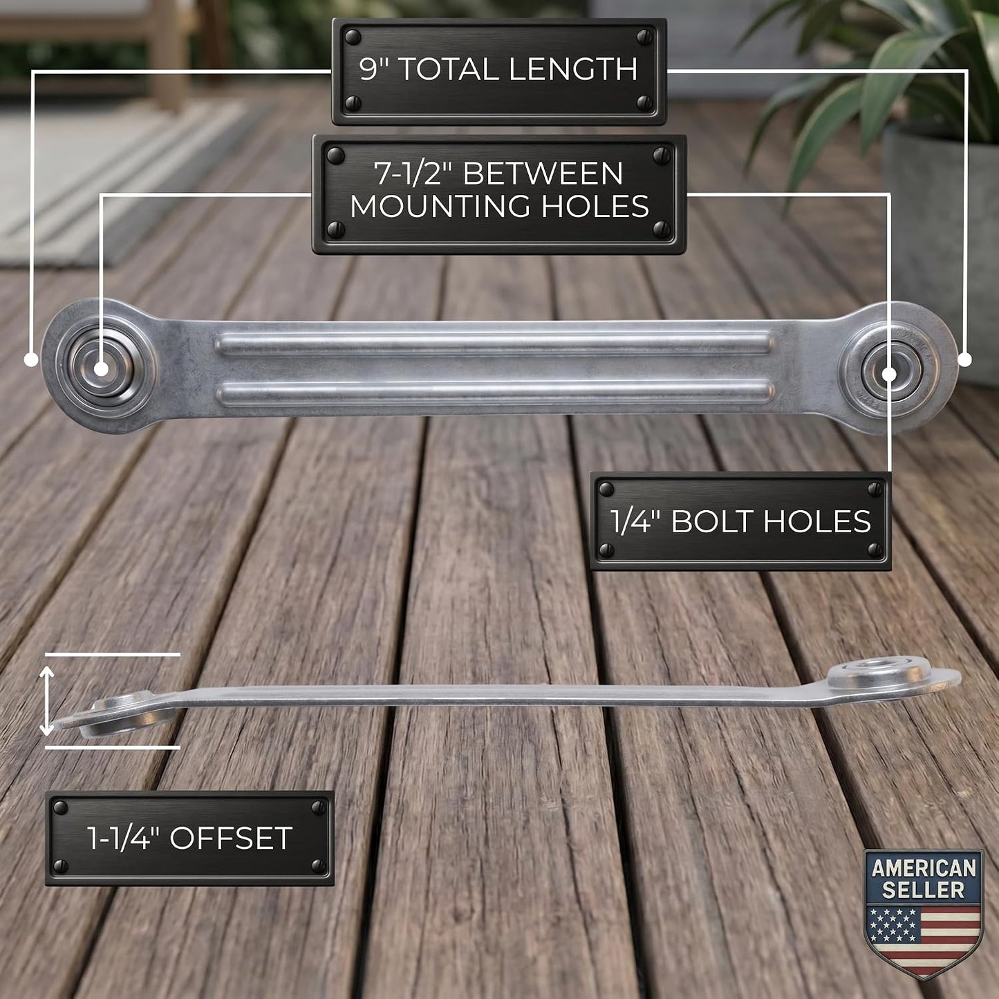 Kit 4 pzas repuesto brazo rodamiento basculante 9pulg