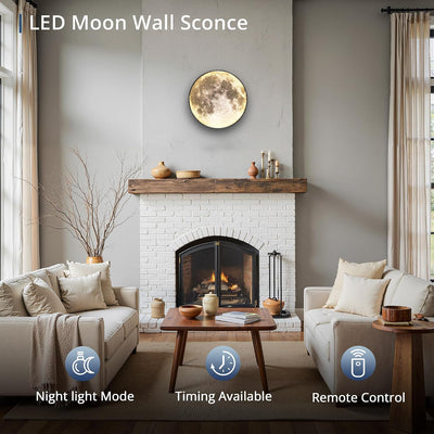 Lámpara pared LED negra 12W regulable control remoto