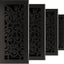 Registro hierro fundido 4x10pulg negro mate pack 4