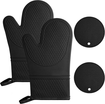 Guantes horno silicona antideslizante 464°F para cocina barbacoa