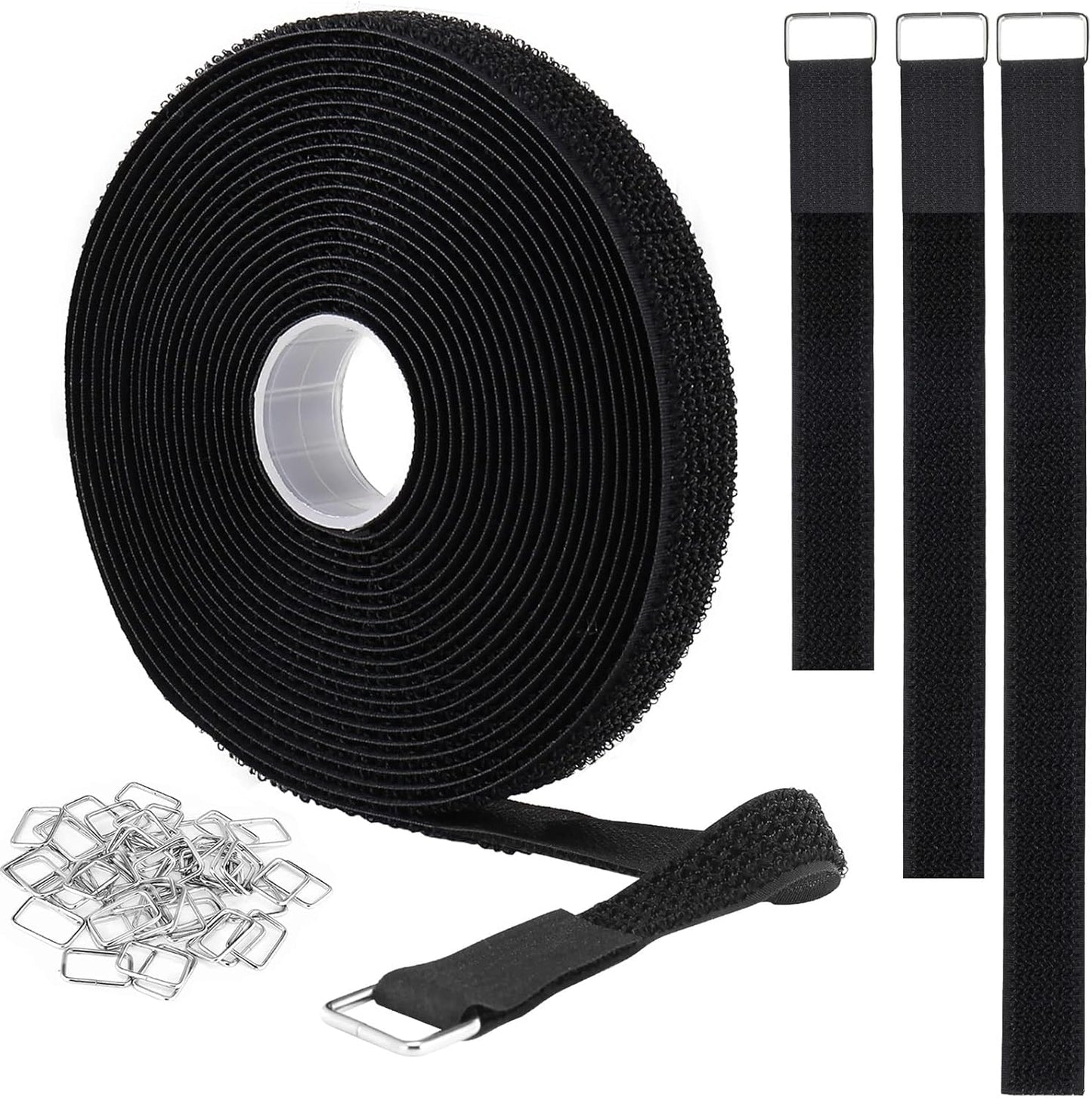 Correas gancho bucle 16ft 25 hebillas metal ajustables