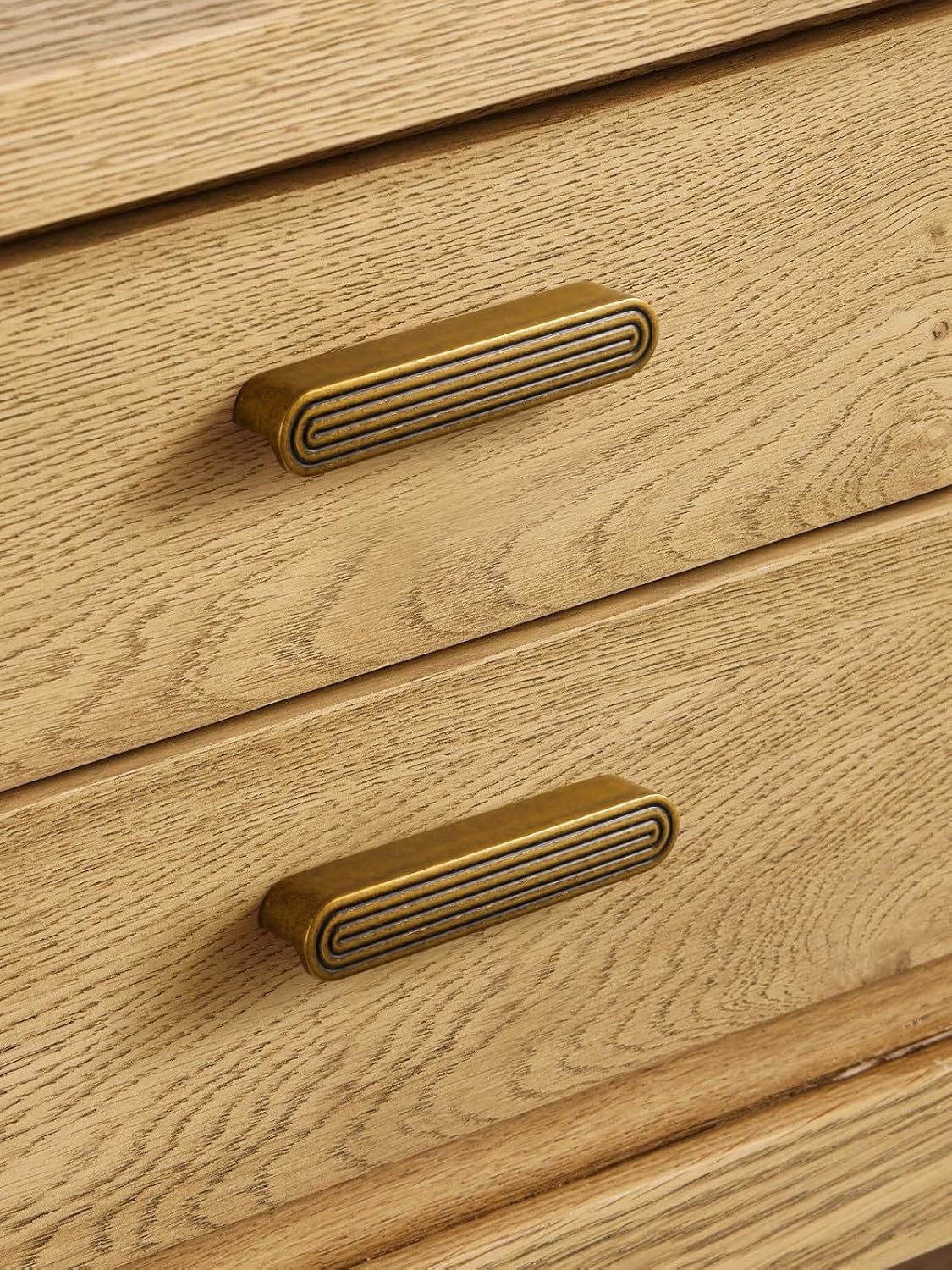 2 Tiradores Latón Antiguo para Cajón Baño 5pulg