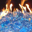 Cristal hoguera vidrio fuego turquesa