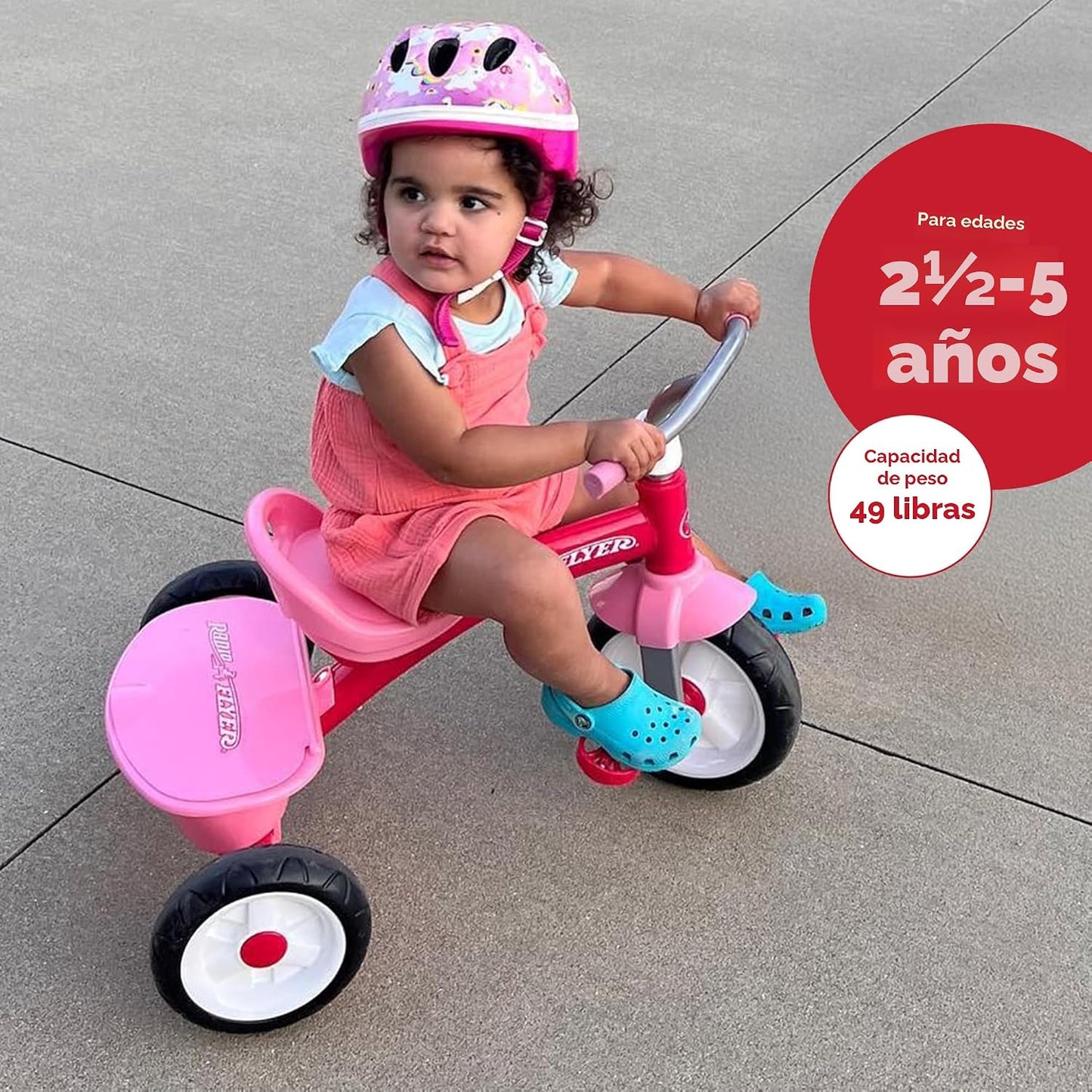 Triciclo Red Rider para niños 2.5-5 años acero duradero