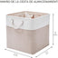 6 Pzas Cubos Almacenamiento 13x13" Tela Plegable con Asas