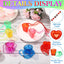 Set 24 vasos chupito corazón arco iris con cuentas para fiestas