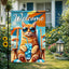Bandera jardín gato naranja 12x18pulg doble cara