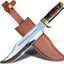 Cuchillo Bowie Dundee 14" hoja fija funda cuero