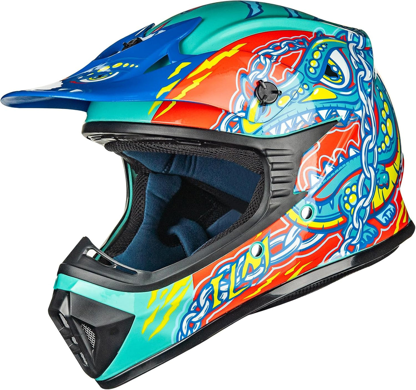 Casco motocross juvenil-grande cara completa aprobado DOT