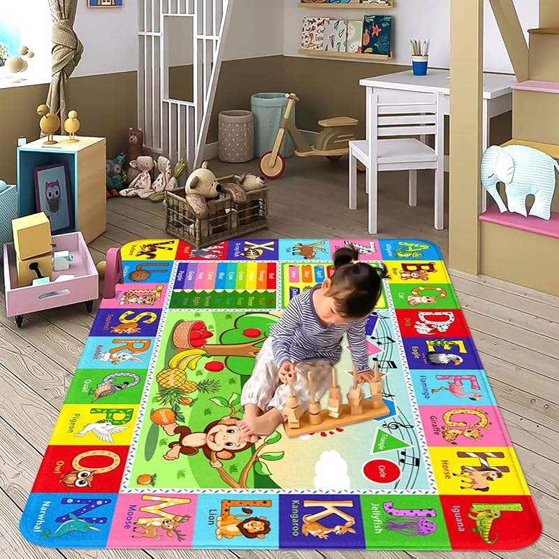 Alfombra ABC 5x7ft para dormitorio niños y aula infantil